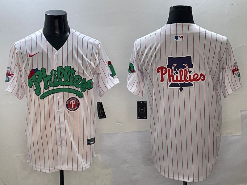Men Philadelphia Phillies Blank White Fourth generation Joint Name Nike 2025 MLB Jersey style 6